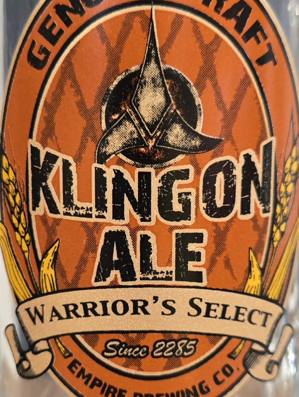 Vintage Star Trek Klingon Collectible Glass Mug - Picture 3 of 10